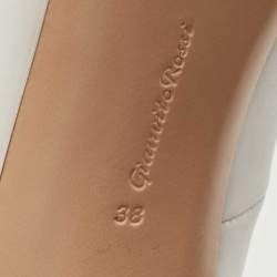 Pre Owned Gianvito Rossi White Leather Pointed Toe Pumps Size 38