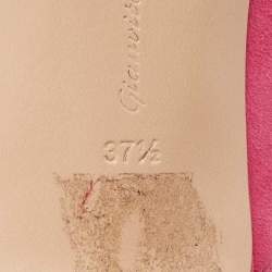 Pre Owned Gianvito Rossi Pink Suede and PVC Slingback Pumps Size 37.5