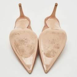 Pre Owned Gianvito Rossi Beige Suede Fanny Mules Size 38