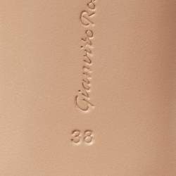 Pre Owned Gianvito Rossi Beige Suede Fanny Mules Size 38