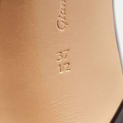 Pre Owned Gianvito Rossi Burgundy Patent Leather Pointed Toe Pumps Size 37.5