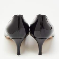 Pre Owned Gianvito Rossi Black Patent Leather Pointed Toe Pumps Size 38