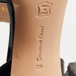 Pre Owned Gianvito Rossi Black Patent Leather Moret D'orsay Pumps Size 38