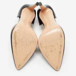 Pre Owned Gianvito Rossi Black Patent Leather Moret D'orsay Pumps Size 38