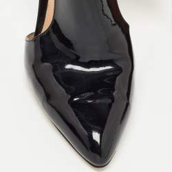 Pre Owned Gianvito Rossi Black Patent Leather Moret D'orsay Pumps Size 38