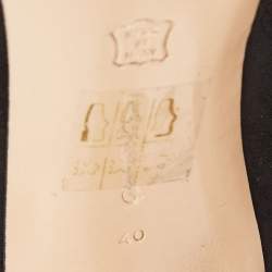 Pre Owned Gianvito Rossi Black Suede Vamp Peep Toe Ankle Booties Size 40