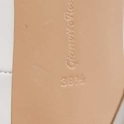 Pre Owned Gianvito Rossi White Leather Pointed Toe Pumps Size 39.5