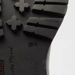 Pre Owned Gianvito Rossi Black Leather Martis Lace Up Boots Size 39.5 