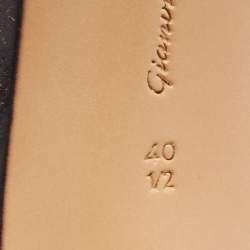 Pre Owned Gianvito Rossi Black Suede and PVC Plexi Pumps Size 40.5