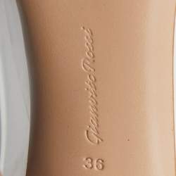 Pre Owned Gianvito Rossi White Patent Leather and PVC Plexi Pumps Size 36