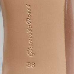 Pre Owned Gianvito Rossi Brown Leather and PVC Plexi Pumps Size 36