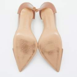 Pre Owned Gianvito Rossi Brown Leather and PVC Plexi Pumps Size 36