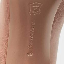 Pre Owned Gianvito Rossi Blush Pink Leather Knee Length Pointed Toe Boots Size 39