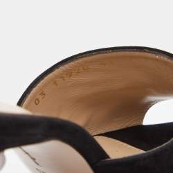 Pre Owned Gianvito Rossi Black Suede Alisia Slide Sandals Size 41