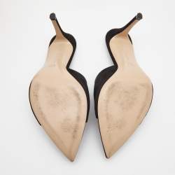 Pre Owned Gianvito Rossi Black Suede Alisia Slide Sandals Size 41