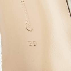 Pre Owned Gianvito Rossi Green/Transparent Suede and PVC Ankle Strap Pointed Toe Pumps Size 39