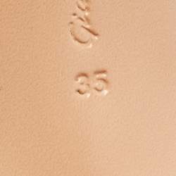 Pre Owned Gianvito Rossi White/Beige Patent Leather and PVC Plexi Pumps Size 35