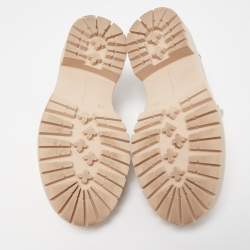 Pre Owned Gianvito Rossi Beige Leather Argo Loafers Size 35.5