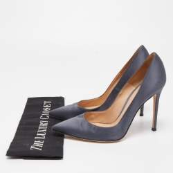 Pre Owned Gianvito Rossi Grey Satin Gianvito Pumps Size 38