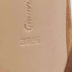 Pre Owned Gianvito Rossi Tan Suede D'orsay Pump Size 39.5