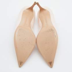 Pre Owned Gianvito Rossi Light Pink Patent Leather Pointed Toe Pumps Size 39.5 