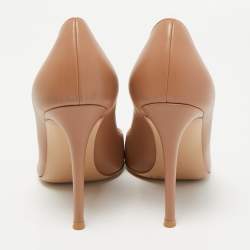 Pre Owned Gianvito Rossi Beige Leather Gianvito Pumps Size 37