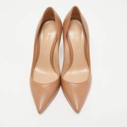 Pre Owned Gianvito Rossi Beige Leather Gianvito Pumps Size 37