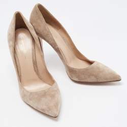 Pre Owned Gianvito Rossi Beige Suede Gianvito Pumps Size 39