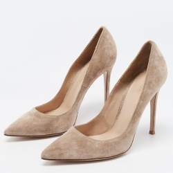 Pre Owned Gianvito Rossi Beige Suede Gianvito Pumps Size 39
