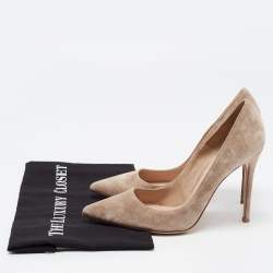 Pre Owned Gianvito Rossi Beige Suede Gianvito Pumps Size 39