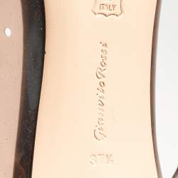 Pre Owned Gianvito Rossi Black Patent Leather and PVC Plexi Pumps Size 37.5