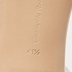 Pre Owned Gianvito Rossi Silver Leather Ankle Strap Sandals Size 41.5