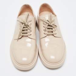 Gianvito Rossi Beige Leather Vittori Oxfords Size 35.5