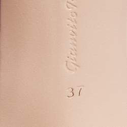 Pre Owned Gianvito Rossi Black Patent Leather Kim Ankle Strap Sandals Size 37