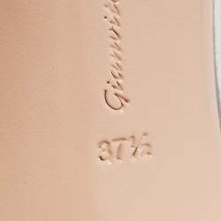 Pre Owned Gianvito Rossi Grey Suede and PVC Plexi Pumps Size 37.5