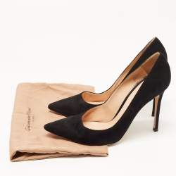 Pre Owned Gianvito Rossi Black Suede Gianvito Pumps Size 40.5