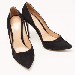 Pre Owned Gianvito Rossi Black Suede Gianvito Pumps Size 40.5