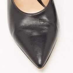 Pre Owned Gianvito Rossi Black Leather Gianvito Pumps Size 38.5