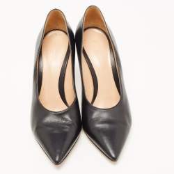 Pre Owned Gianvito Rossi Black Leather Gianvito Pumps Size 38.5