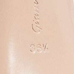 Pre Owned Gianvito Rossi Off White Patent Leather and PVC Plexi Slingback Pumps Size 36.5