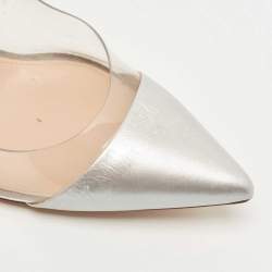 Gianvito Rossi Grey/Transparent PVC and Leather Plexi Pumps Size 40