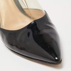 Gianvito Rossi Black Patent Leather and PVC Plexi  Pumps Size 37