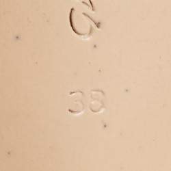 Pre Owned Gianvito Rossi Silver Foil Leather Portofino Ankle Strap Sandals Size 38