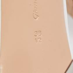 Pre Owned Gianvito Rossi White Leather V-neck Pointed Toe Booties Size 38.5