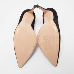 Pre Owned Gianvito Rossi Black Suede Gianvito 105 Pointed Toe Pumps Size 39