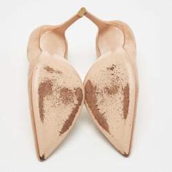 Pre Owned Gianvito Rossi Beige Suede Gianvito 105 Pointed Toe Pumps Size 39