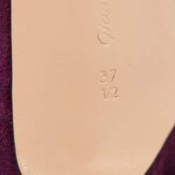Pre Owned Gianvito Rossi Purple Suede Portofino Ankle Strap Sandals Size 37.5