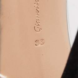 Pre Owned Gianvito Rossi Black PVC And Suede Plexi Pointed Toe Pumps Size 38