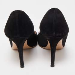 Pre Owned Gianvito Rossi Black Suede Gianvito Pumps Size 37