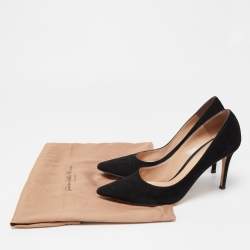 Pre Owned Gianvito Rossi Black Suede Gianvito Pumps Size 37